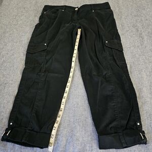98% Cotton White House Black Market Women's Black Cargo Pants